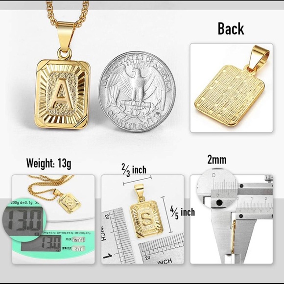 Trendsmax Initial A-Z Letter Pendant Necklace - Picture 4 of 5